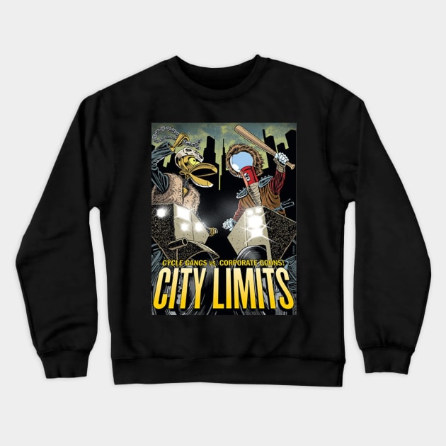 MST3K Mystery Science Promotional Artwork - City Limits Crewneck Sweatshirt by Starbase79